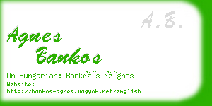 agnes bankos business card